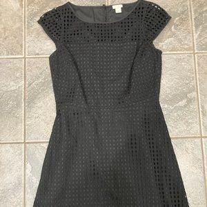 New J.Crew Black Cap-Sleeve Dress